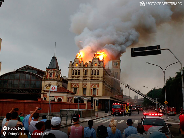 Sem chuva, Estação da Luz tem grande incêndio - Notícias Climatempo