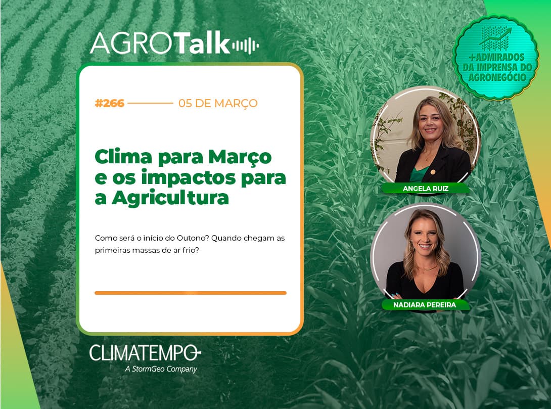 Imagem da notícia Como será o clima em março? O que os produtores precisam saber!