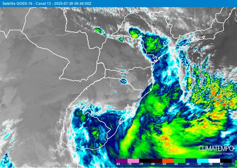 Imagem da notícia Ciclone extratropical provoca ventania no centro-sul do Brasil Imagem da notícia Ciclone extratropical provoca ventania no centro-sul do Brasil
