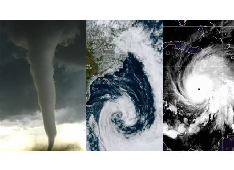 Imagem da notícia Tornado, ciclone extratropical, furacão: quais as diferenças?