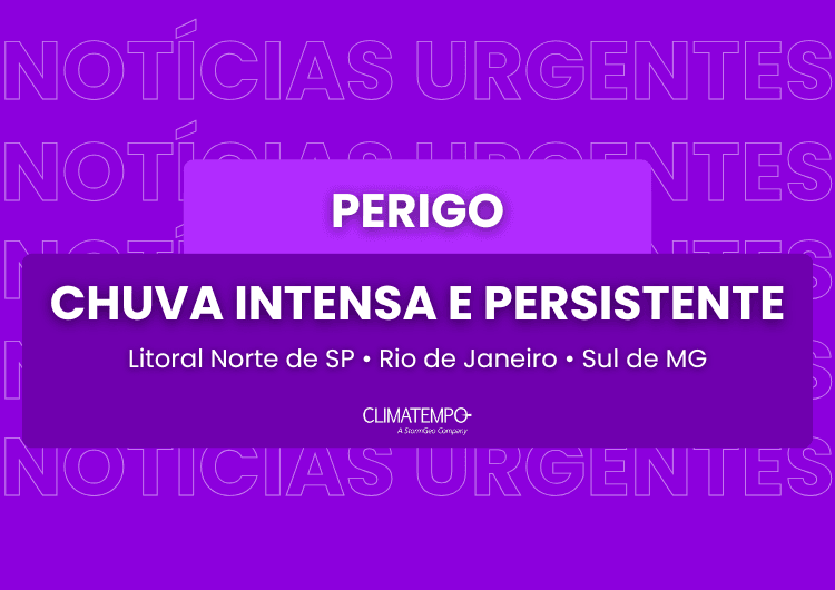 Imagem da notícia Perigo: Sudeste entra em alerta para chuva volumosa entre SP, RJ e sul de MG