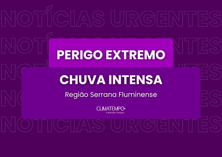 Imagem de destaque da notícia Região serrana do Rio entra em perigo extremo para chuva nesta quinta-feira