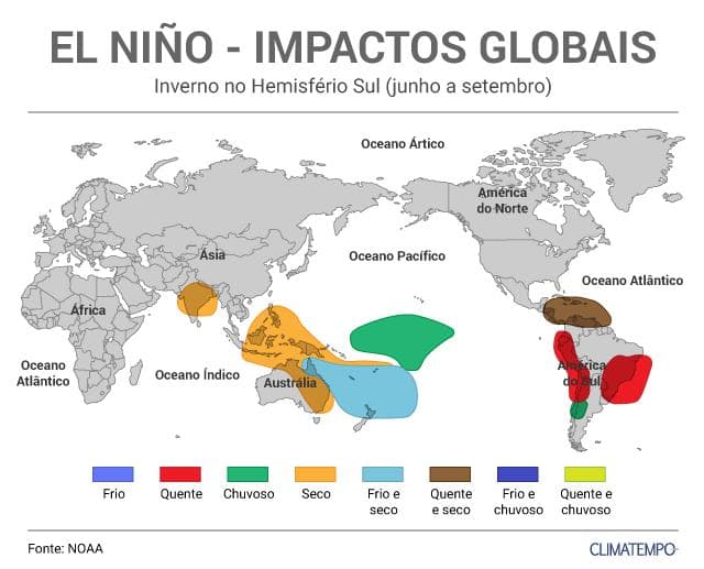 El Niño: principais impactos no planeta de junho a setembro