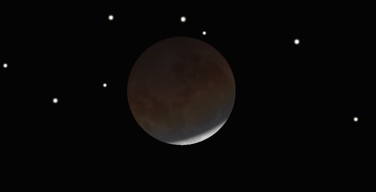 Imagem de destaque da notícia Show da Lua cheia: 27/28 de agosto de 2026, eclipse lunar parcial quase total