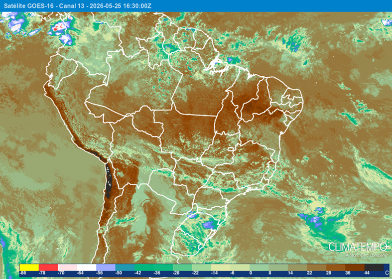 Imagem de destaque da notícia Última semana de maio terá condições atípicas em várias áreas do Brasil Imagem de destaque da notícia Última semana de maio terá condições atípicas em várias áreas do Brasil