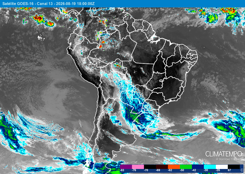 Imagem de destaque da notícia Ciclone extratropical e frente fria se formam entre o Sul do BR, Uruguai e Argentina Imagem de destaque da notícia Ciclone extratropical e frente fria se formam entre o Sul do BR, Uruguai e Argentina