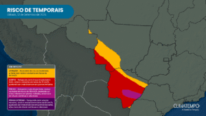 Mapa de risco de temporais de sábado (12/09) para o Centro-Oeste. Mapa de risco de temporais de sábado (12/09) para o Centro-Oeste.