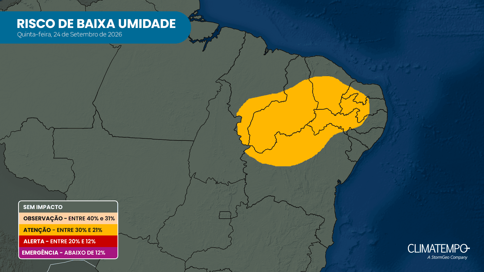 Alerta para queimadas continua no interior do Nordeste com calor e ar seco Alerta para queimadas continua no interior do Nordeste com calor e ar seco