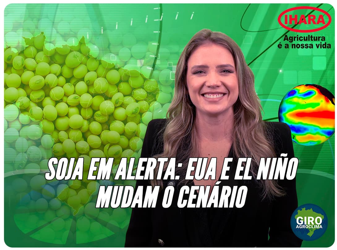 Imagem de destaque da notícia Giro Agroclima: Clima pressiona safra dos EUA e mantém mercado da soja em alerta no início do plantio brasileiro Imagem de destaque da notícia Giro Agroclima: Clima pressiona safra dos EUA e mantém mercado da soja em alerta no início do plantio brasileiro