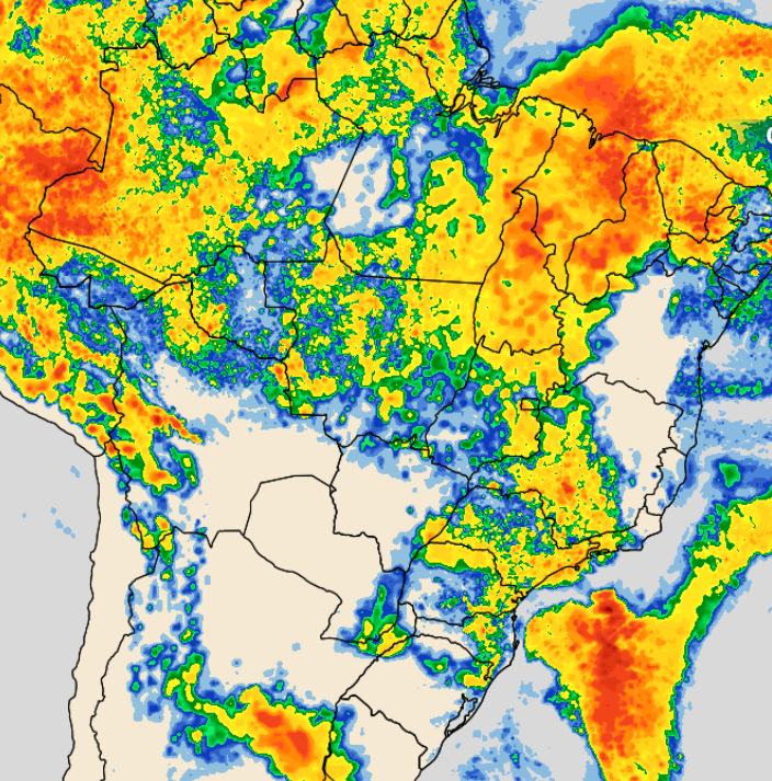 Mapa de chuva acumulada